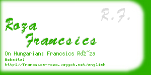 roza francsics business card